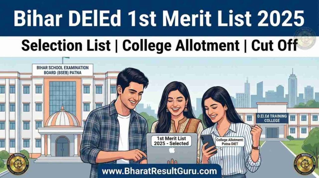 Bihar DElEd 1st Merit List 2025 Download Selection List