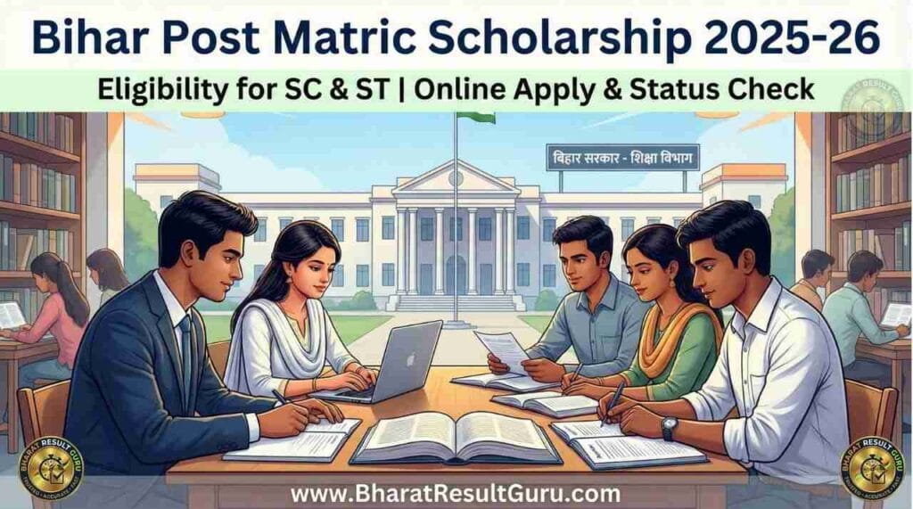 Bihar Post Matric Scholarship 2025-26 eligibility for SC ST online apply status check