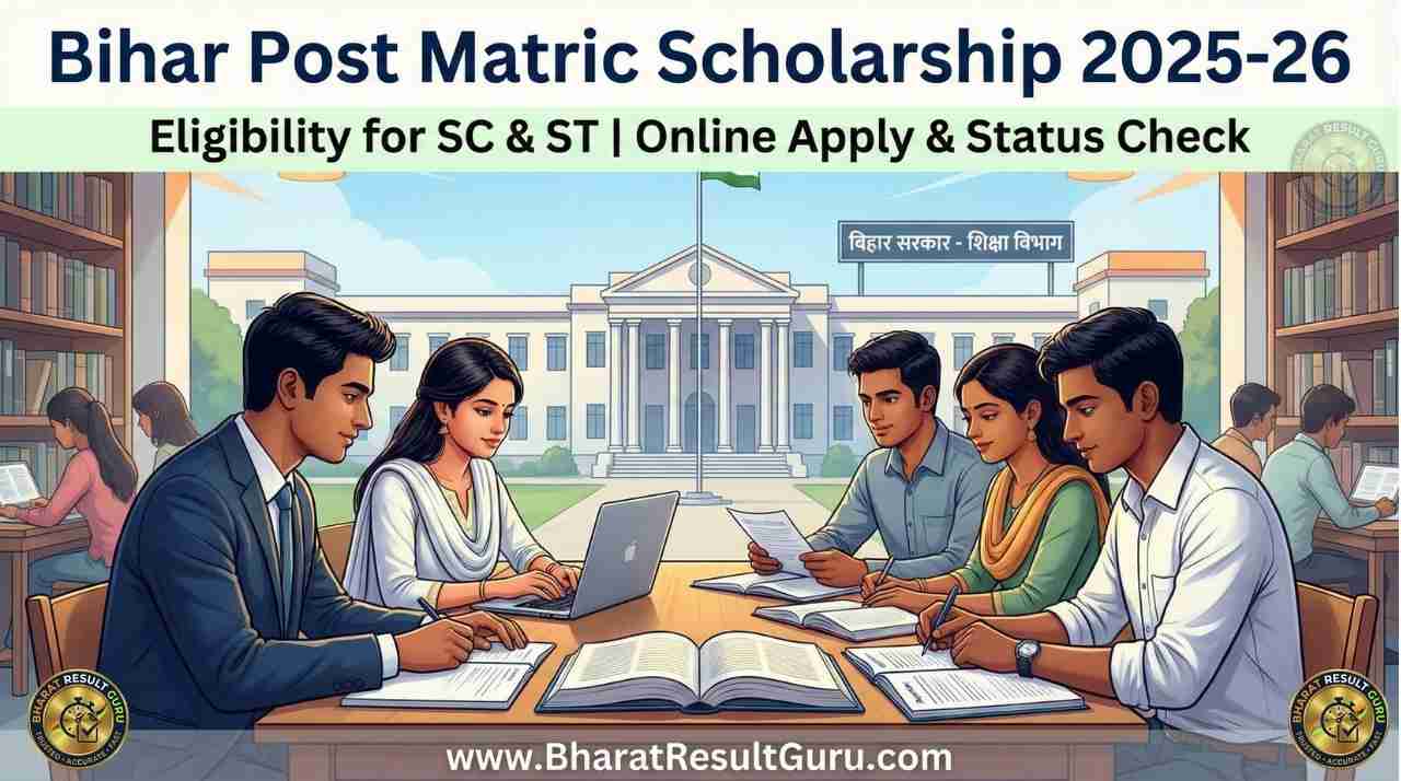 Bihar Post Matric Scholarship 2025-26 eligibility for SC ST online apply status check