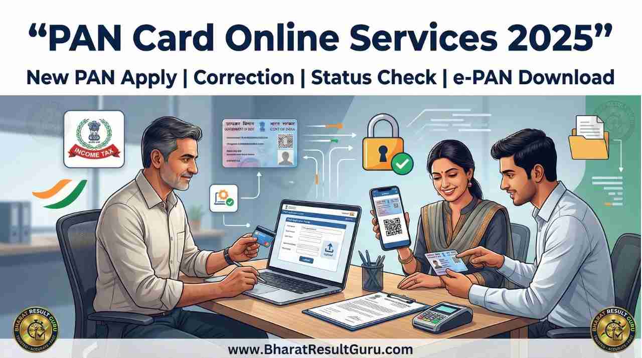 PAN Card Online Services 2025 Apply Online Correction Status Check e-PAN Download